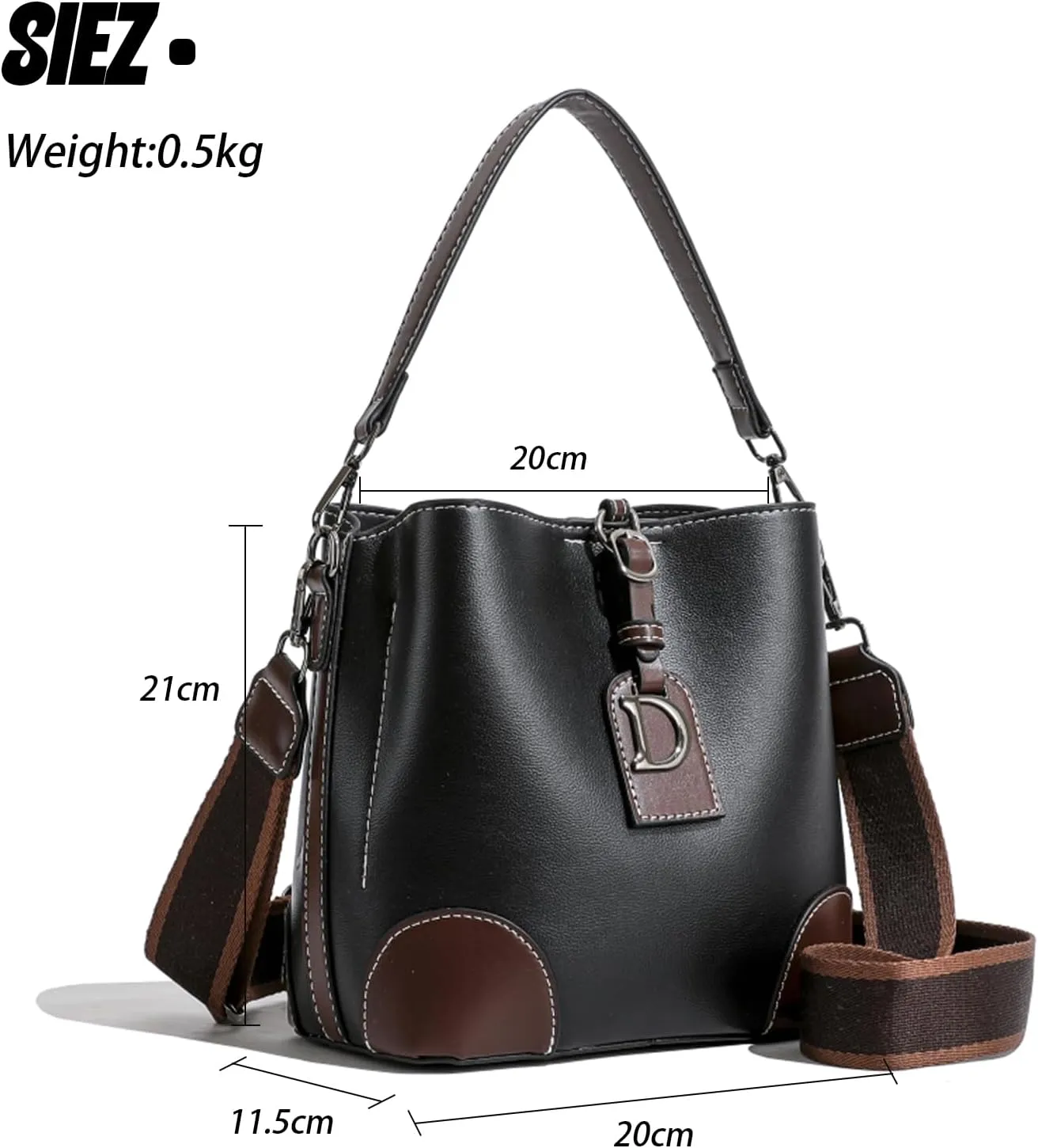Eslcorri Hobo Bags for Women - Leather Crossbody Bags Fashion Purses and Handbags Ladies Shoulder Tote Satchel