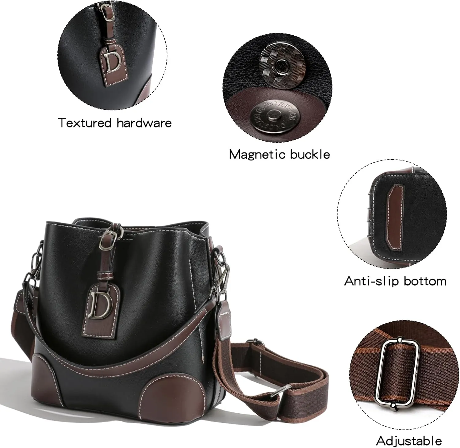 Eslcorri Hobo Bags for Women - Leather Crossbody Bags Fashion Purses and Handbags Ladies Shoulder Tote Satchel