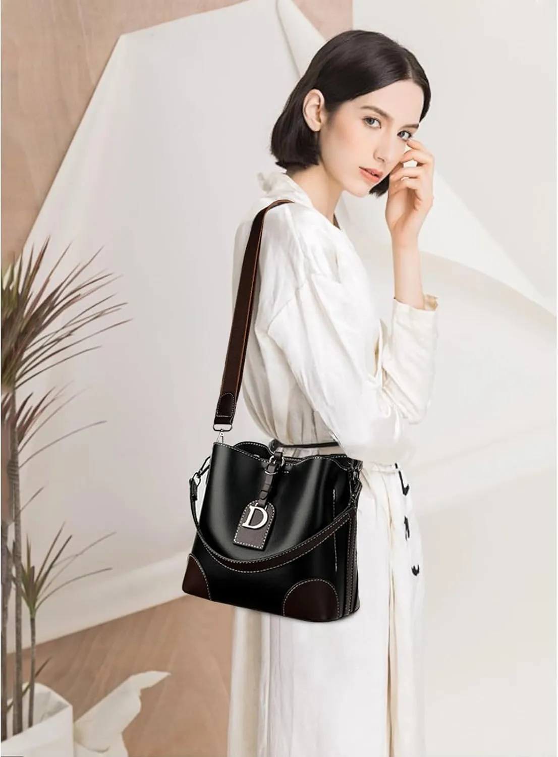 Eslcorri Hobo Bags for Women - Leather Crossbody Bags Fashion Purses and Handbags Ladies Shoulder Tote Satchel
