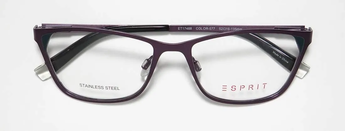 Esprit 17488 Womens/Ladies Cat Eye Full-rim Spring Hinges Eyeglasses/Spectacles