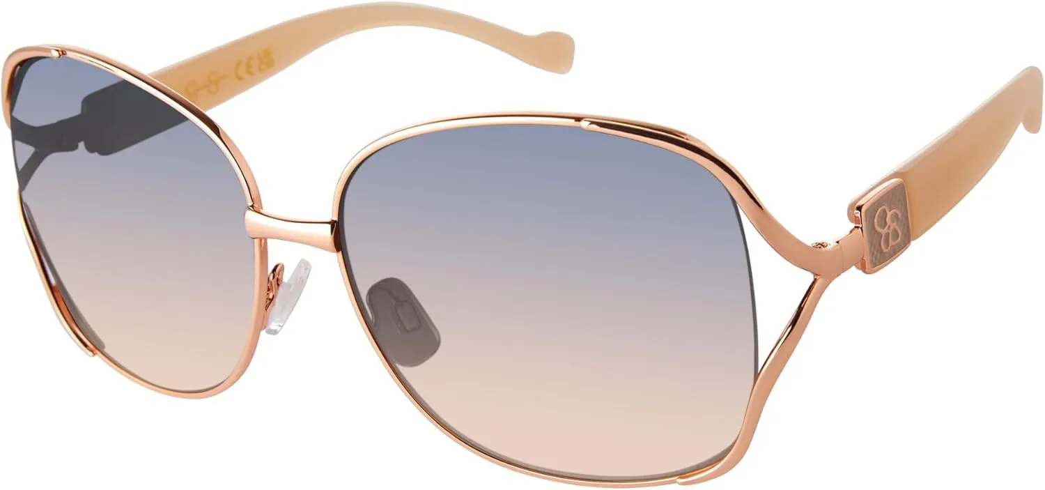 essica Simpson Women's J6214 Oversized Cat Eye Square Sunglasses