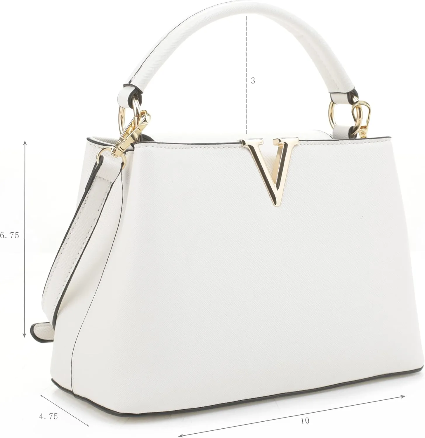 EVVE Women's Small Satchel Bag Classic Top Handle Purses Fashion Crossbody Handbags with Shoulder Strap