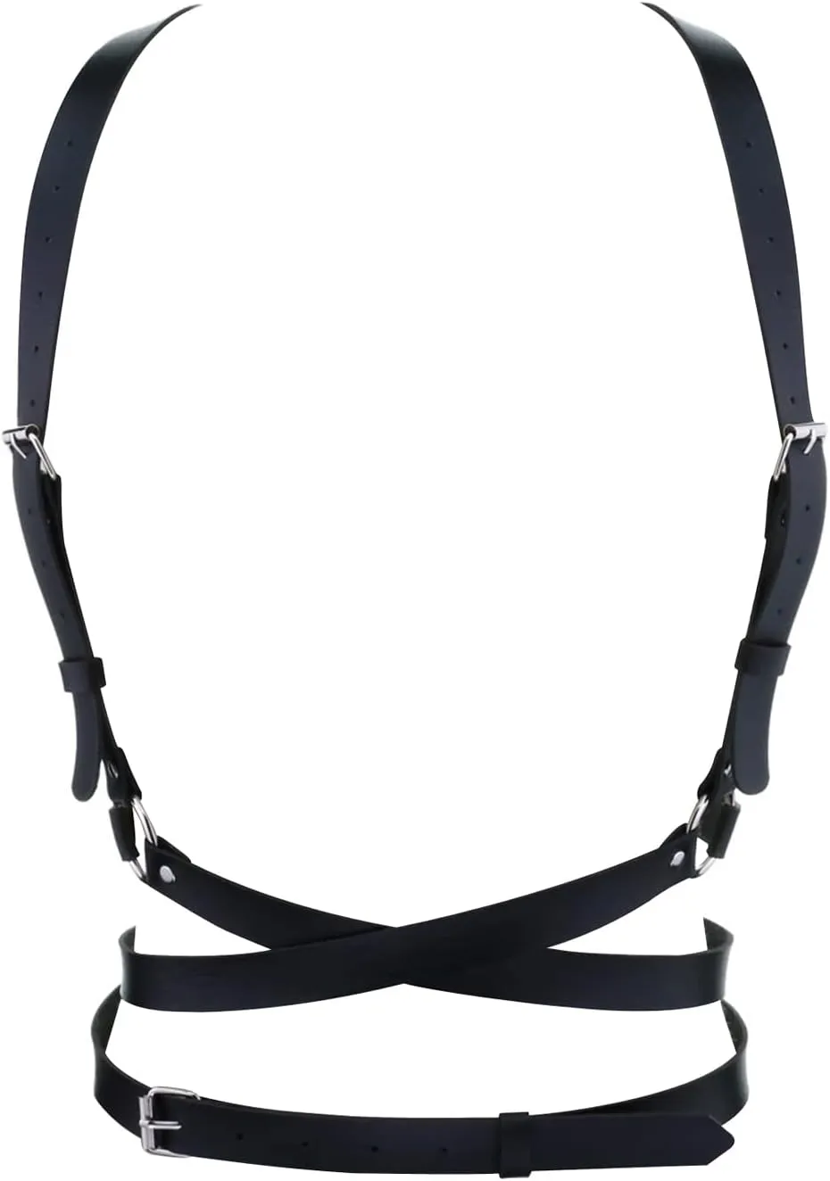 eYLun Women Leather Punk Waist Harness Belt