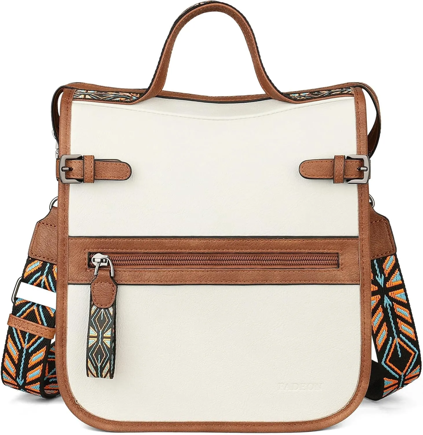 FADEON Crossbody Bags Purses for Women Designer Cross Body Shoulder Bag Purse PU Leather Top Handle Handbag Wide Strap