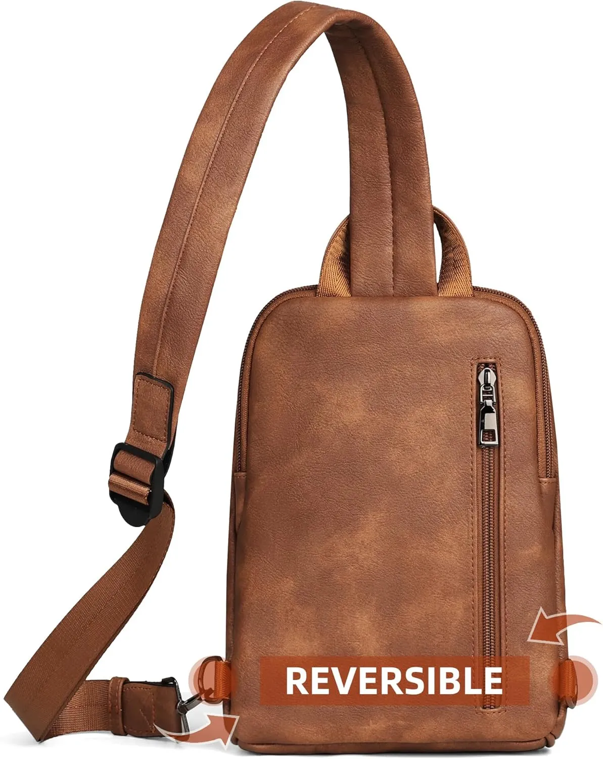 FADEON Sling Bag for Women Crossbody Purse Sling Bags, Designer Sling Purses Medium Travel Multi-Pocket Sling Backpack