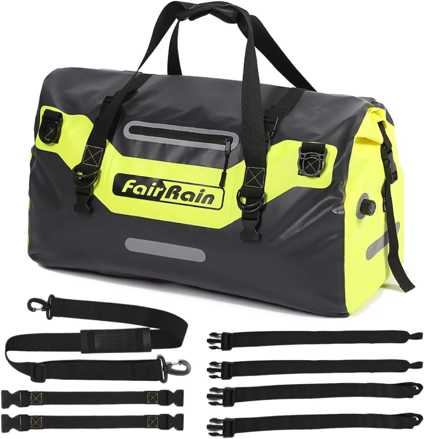 FairRain Waterproof Tail Bag Waterproof Duffel Bag Backpack Duffle Bags for Travel Waterproof Bags for Boating Waterproof Duffle Bag for Men/Women Motorcycle Dry Bag Camping Duffle Bag - 40L