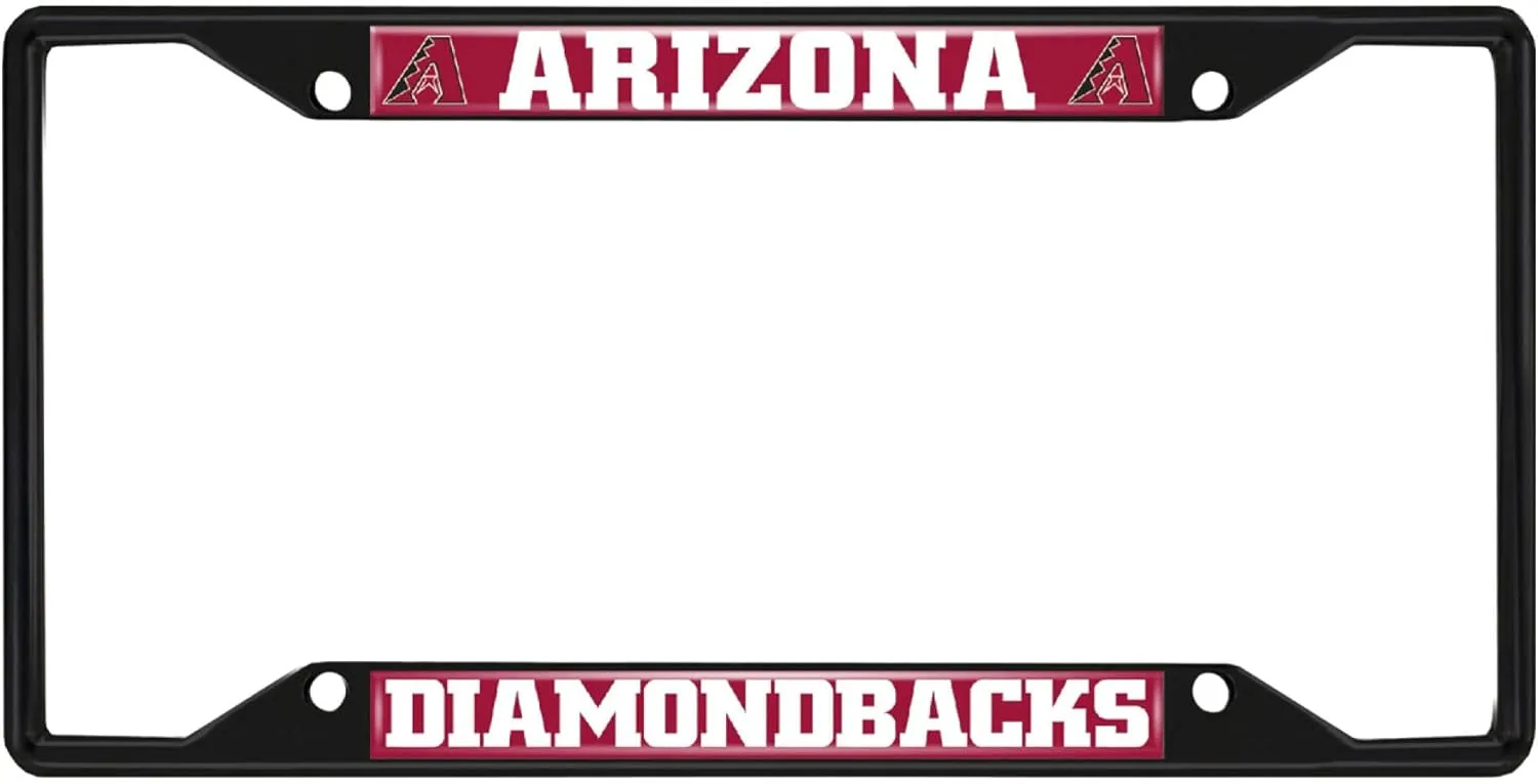 Fan Mats 31296: Arizona Diamondbacks Metal License Plate Frame Black Finish
