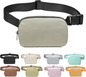 Fanny Belt Bag Waist Pack Crossbody Bags Bum Bag for Running Hiking Travel Workout Adjustable Strap for Women-Khaki