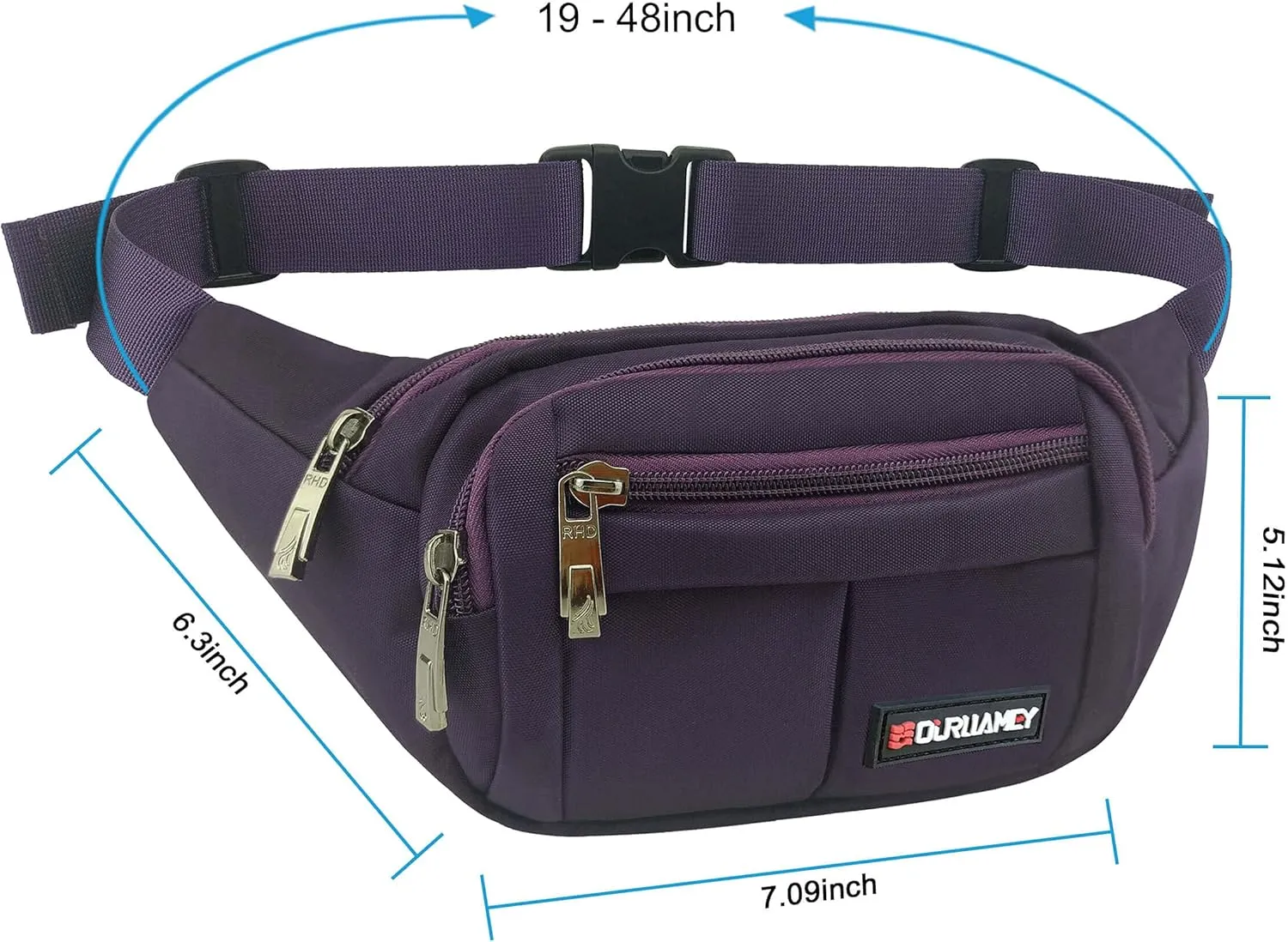 Fanny Pack for Men Fanny Packs for Women Fashionable Waist Bag for Hiking Running Traveling Plus Size Adjustable