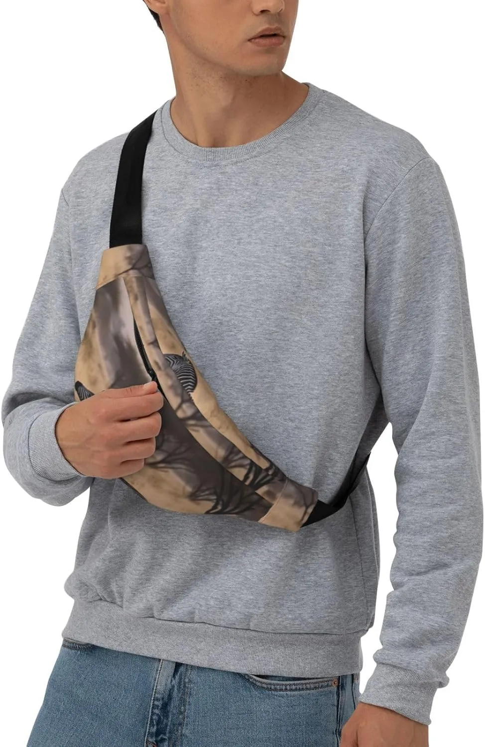 Fanny Pack for Men Women Africa Grassland Zebra Belt Bag with Adjustable Strap Fashion Waist Bag Waist Pack for Travel