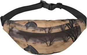 Fanny Pack for Men Women Africa Grassland Zebra Belt Bag with Adjustable Strap Fashion Waist Bag Waist Pack for Travel