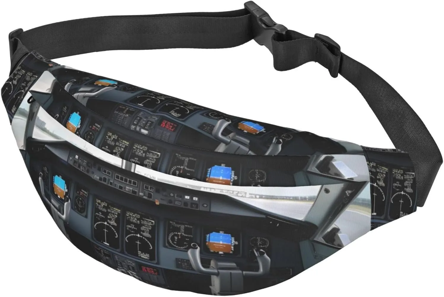 Fanny Pack for Men Women Airplane Cockpit Belt Bag with Adjustable Strap Fashion Waist Bag Waist Pack for Travel