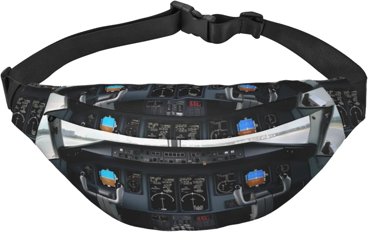 Fanny Pack for Men Women Airplane Cockpit Belt Bag with Adjustable Strap Fashion Waist Bag Waist Pack for Travel