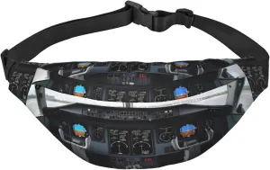 Fanny Pack for Men Women Airplane Cockpit Belt Bag with Adjustable Strap Fashion Waist Bag Waist Pack for Travel