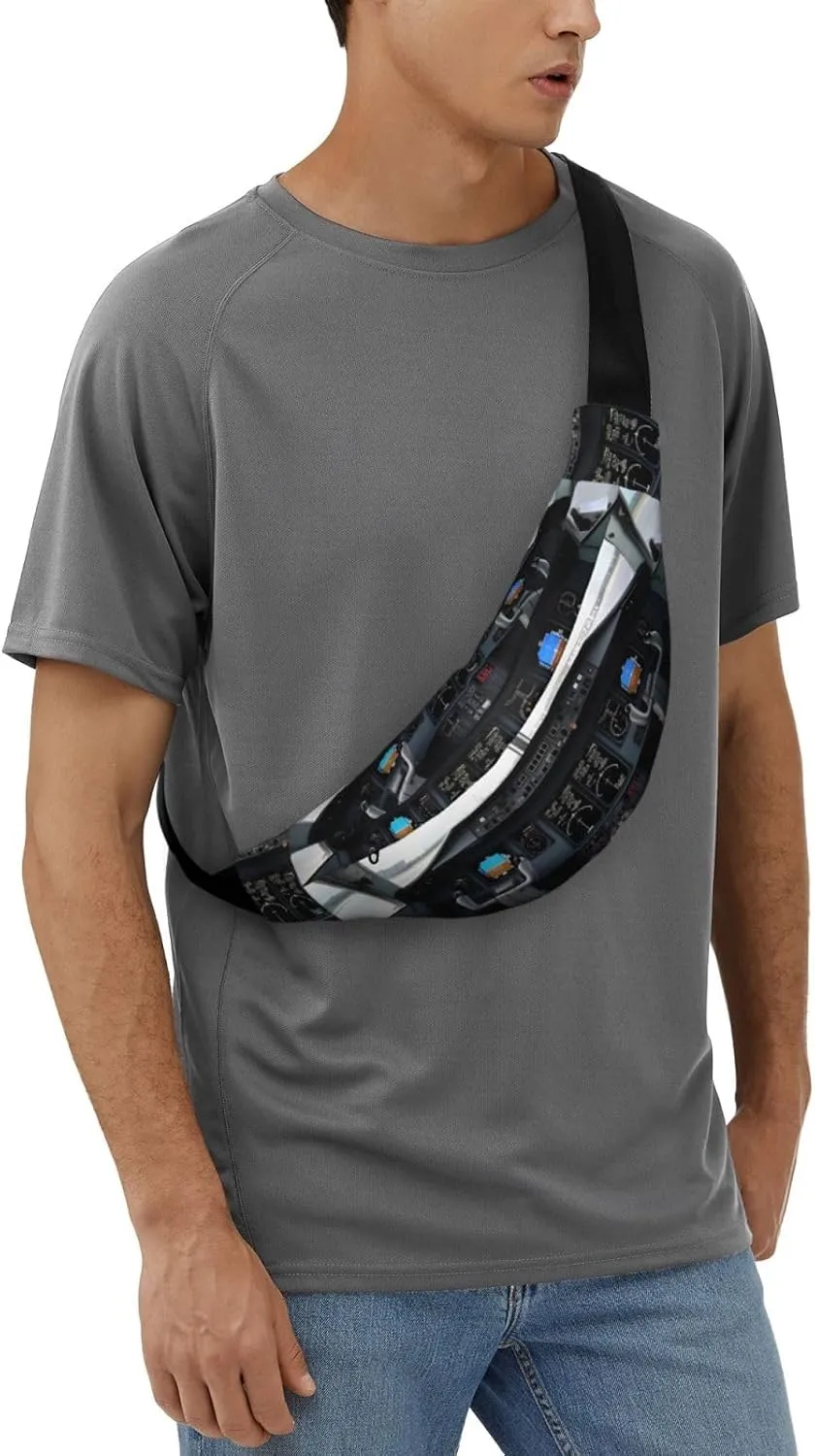 Fanny Pack for Men Women Airplane Cockpit Belt Bag with Adjustable Strap Fashion Waist Bag Waist Pack for Travel