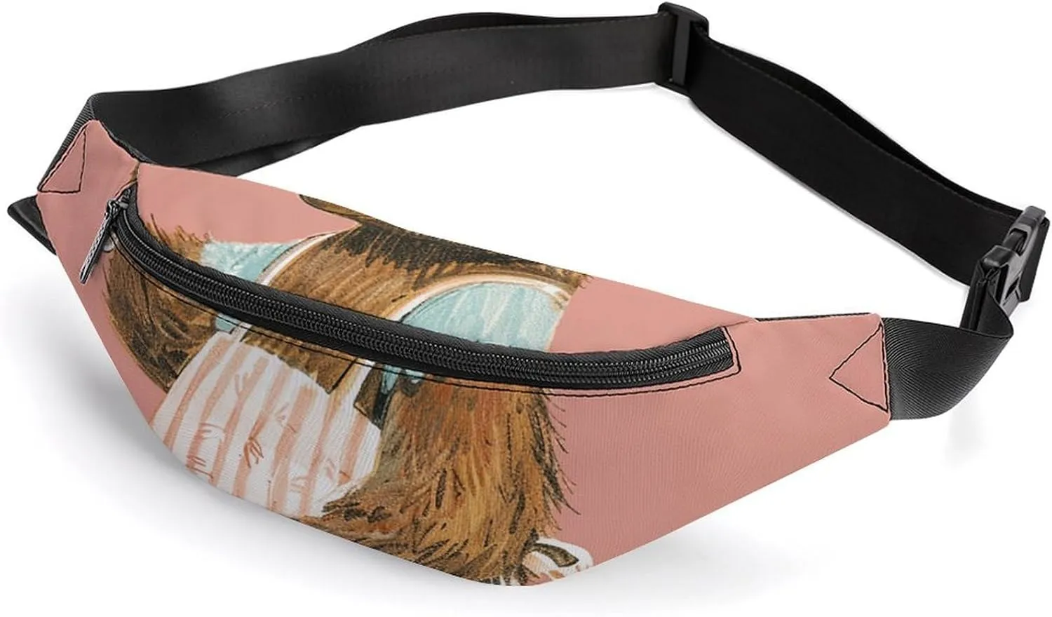 Fanny Pack for Men Women Belt Bag Bear Holding Spoon Crossbody Waist Pack for Travel Walking Running Bum Bags