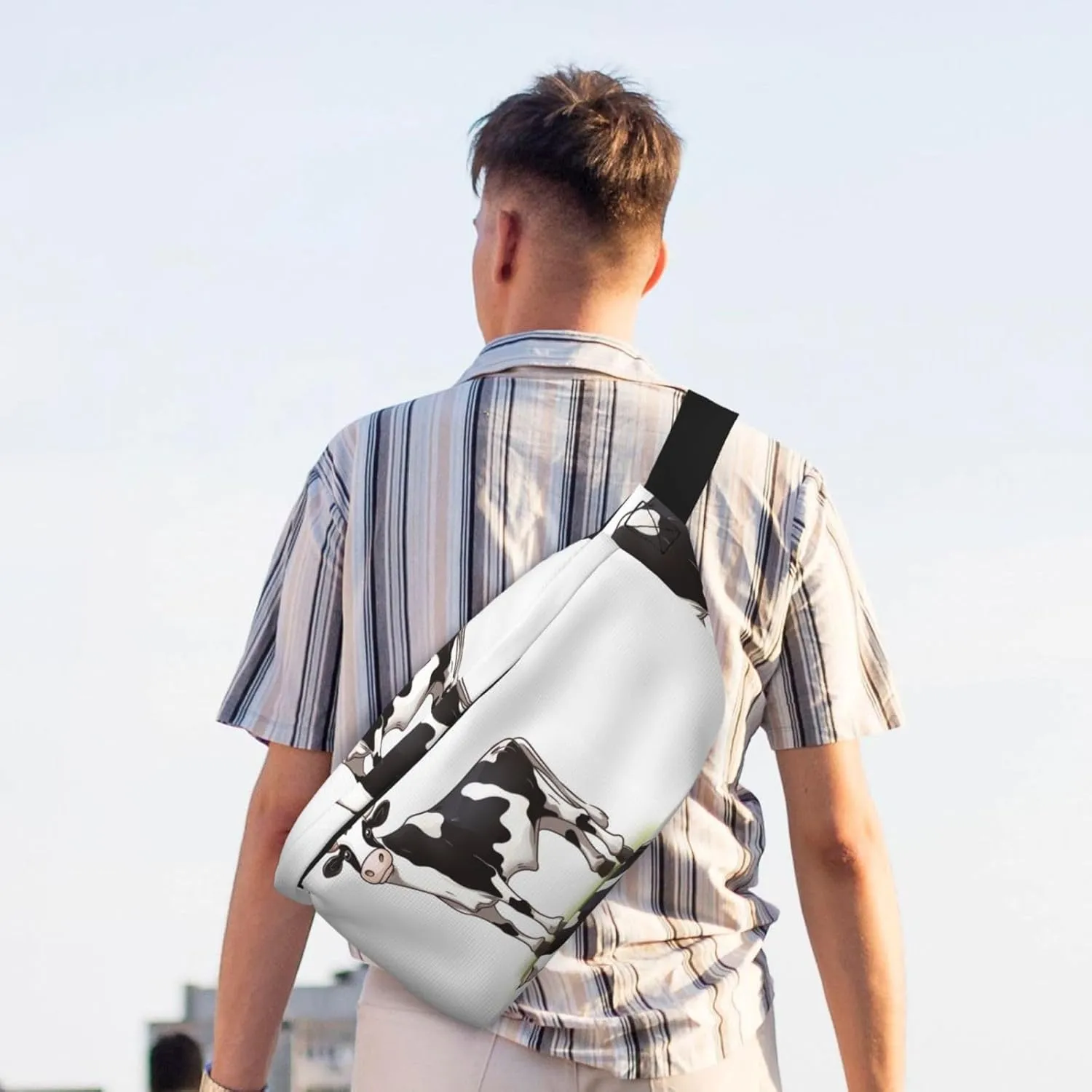 Fanny Pack for Men Women Dairy Cow Belt Bag with Adjustable Strap Fashion Waist Bag Waist Pack for Travel