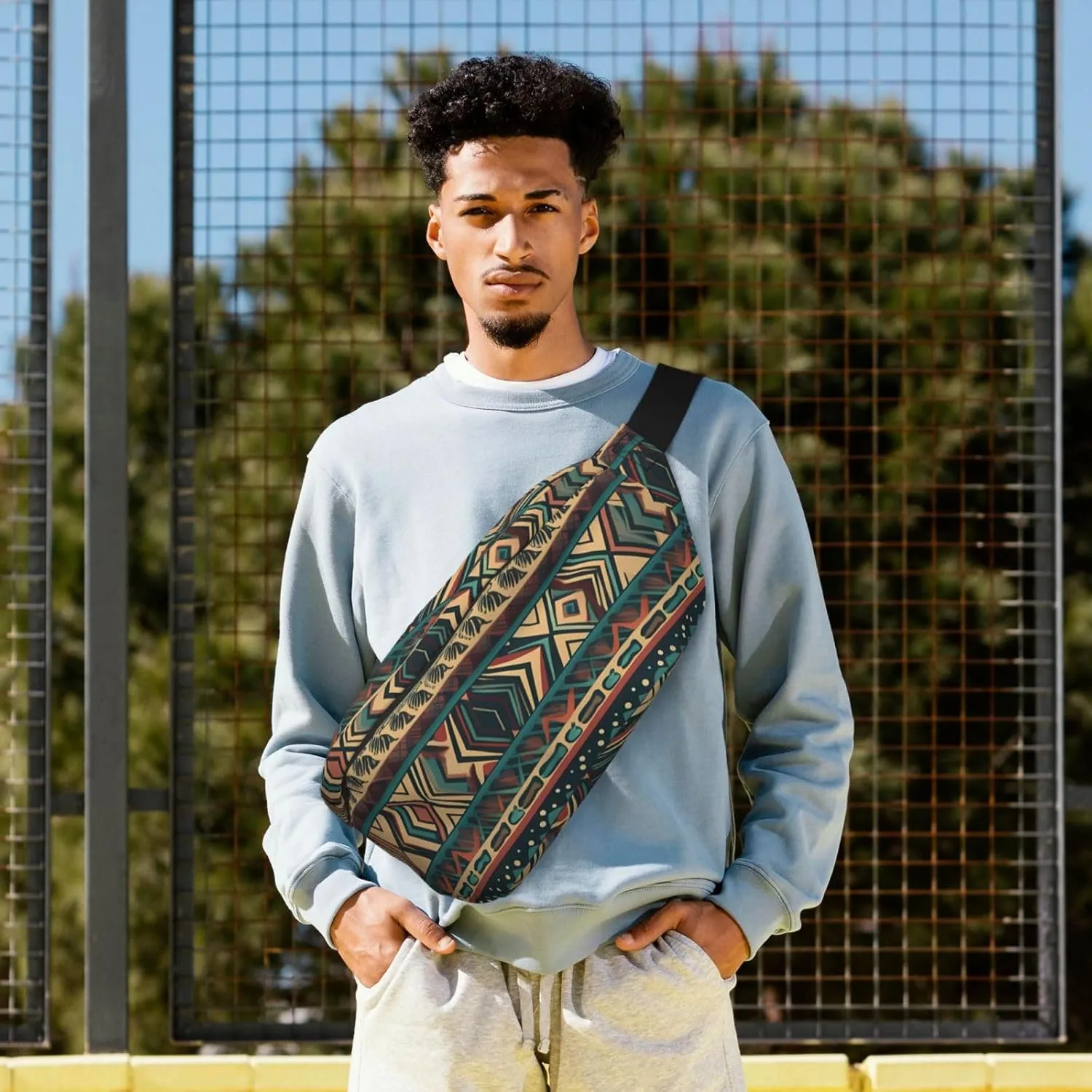 Fanny Pack for Men Women Native American Belt Bag with Adjustable Strap Fashion Waist Bag Waist Pack for Travel