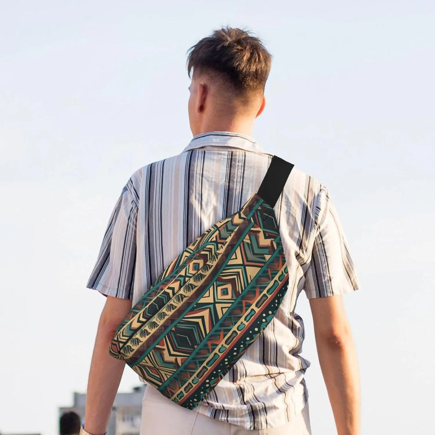 Fanny Pack for Men Women Native American Belt Bag with Adjustable Strap Fashion Waist Bag Waist Pack for Travel