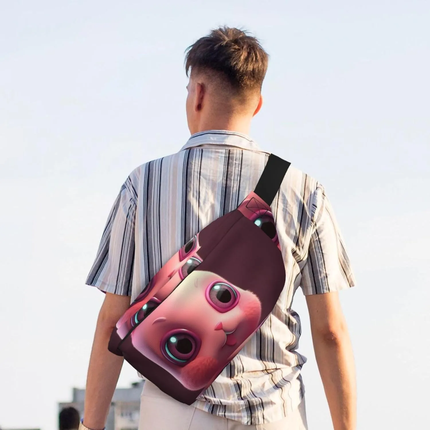 Fanny Pack for Men Women Rabbit Sticking out Tongue Belt Bag with Adjustable Strap Fashion Waist Bag Waist Pack for Travel