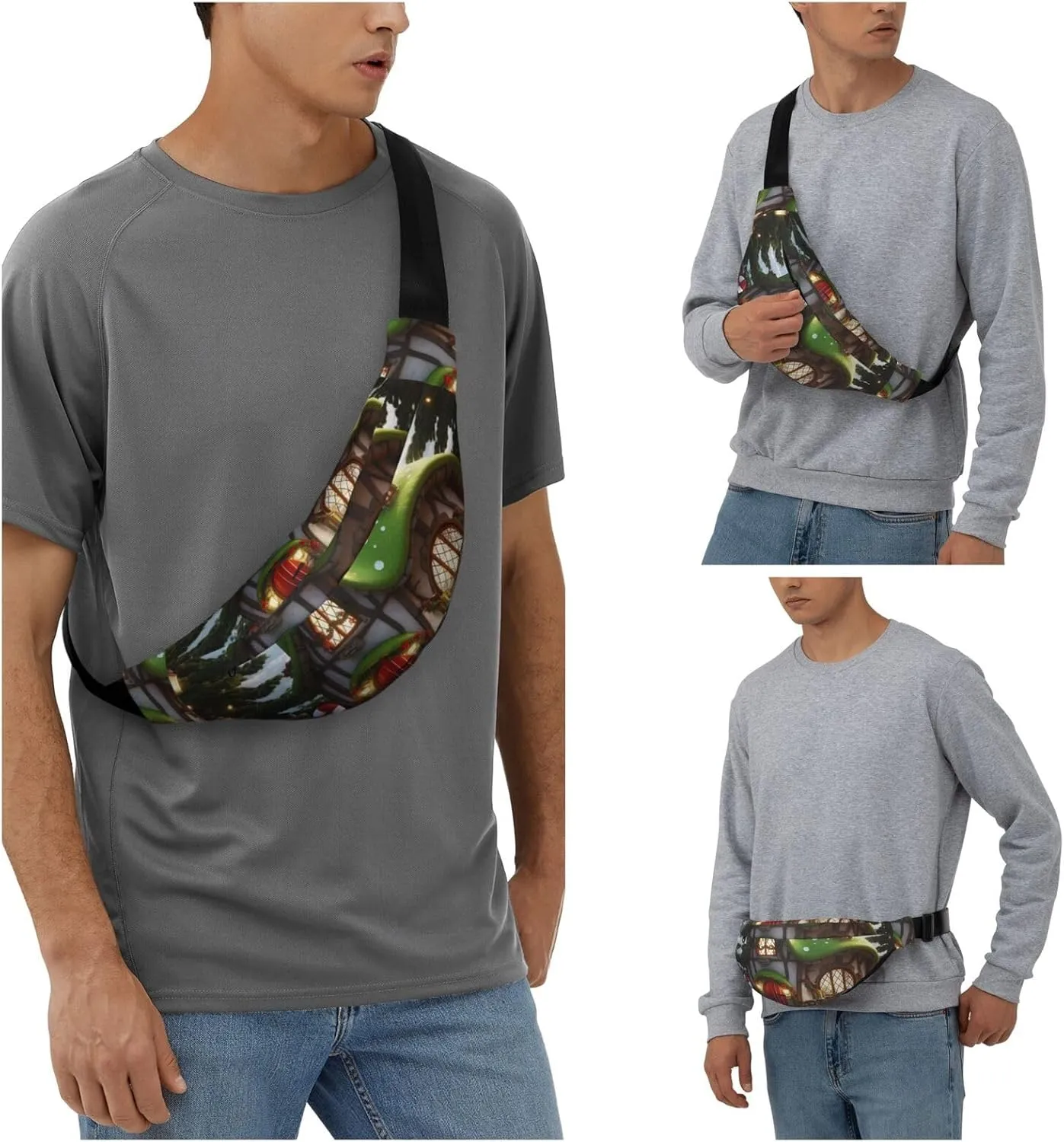 Fanny Pack for Men Women Waist Bag Adjustable Waist Pack Crossbody Belt Bag elfs house Bum Bag