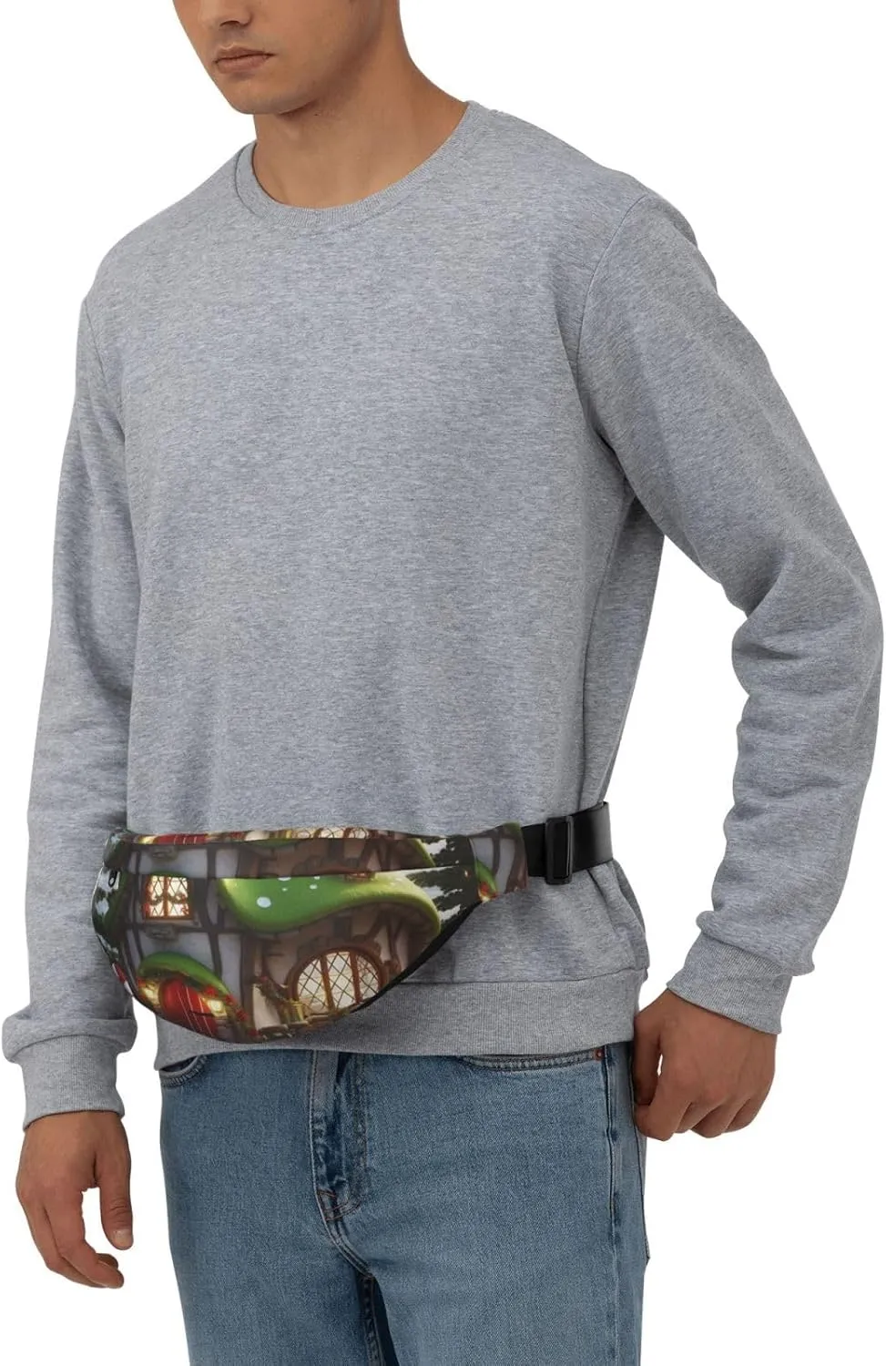 Fanny Pack for Men Women Waist Bag Adjustable Waist Pack Crossbody Belt Bag elfs house Bum Bag