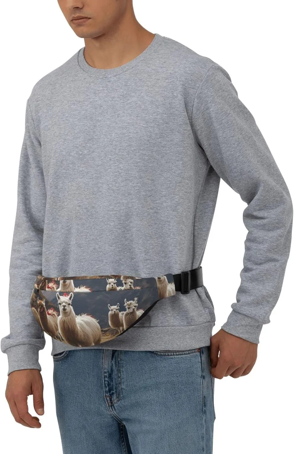 Fanny Pack for Men Women Waist Bag Adjustable Waist Pack Crossbody Belt Bag Llamas in the andes Bum Bag