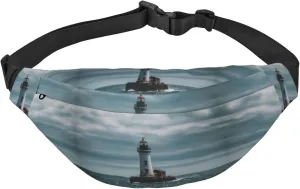 Fanny Pack for Women Mem Fashion Waist Packs Crossbody Lighthouse Ocean Belt Bag with Adjustable Strap Waist Bag