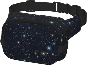 Fanny Pack for Women Men Belt Bag Constellation Star Clusters Galaxies Waist Bags With Adjustable Straps Chest Bag Travel Crossbody Purse