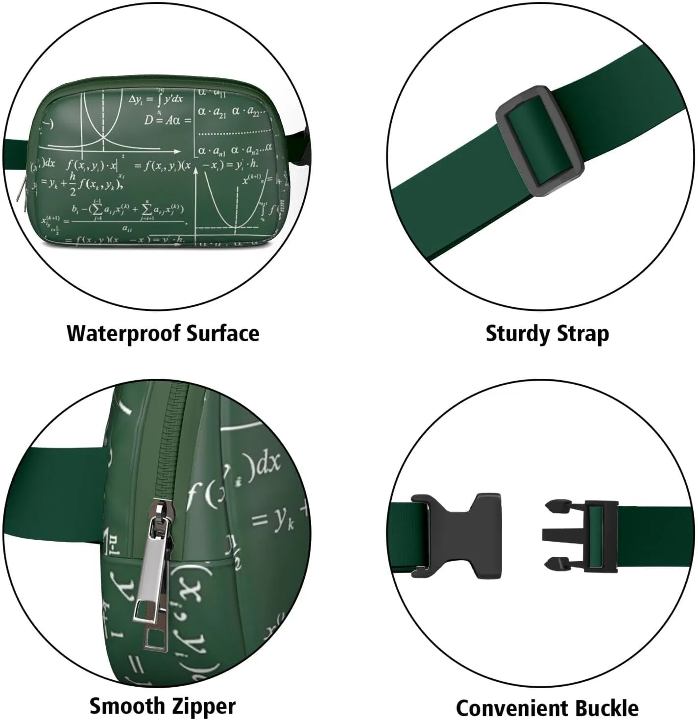Fanny Pack for Women,Mini Waterproof Science theme Belt Bag,Fashionable Crossbody,Cute Everywhere Belt Bags Fanny Pack for Hiking,Travel.