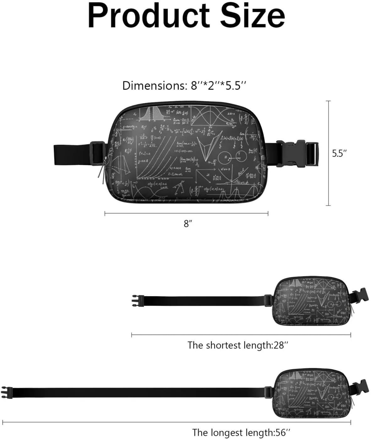 Fanny Pack for Women,Mini Waterproof Science theme Belt Bag,Fashionable Crossbody,Cute Everywhere Belt Bags Fanny Pack for Hiking,Travel.