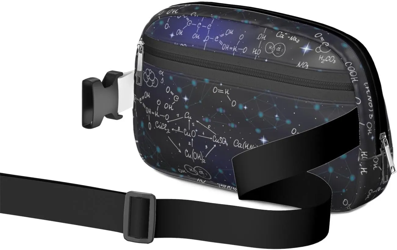 Fanny Pack for Women,Mini Waterproof Science theme Belt Bag,Fashionable Crossbody,Cute Everywhere Belt Bags Fanny Pack for Hiking,Travel.