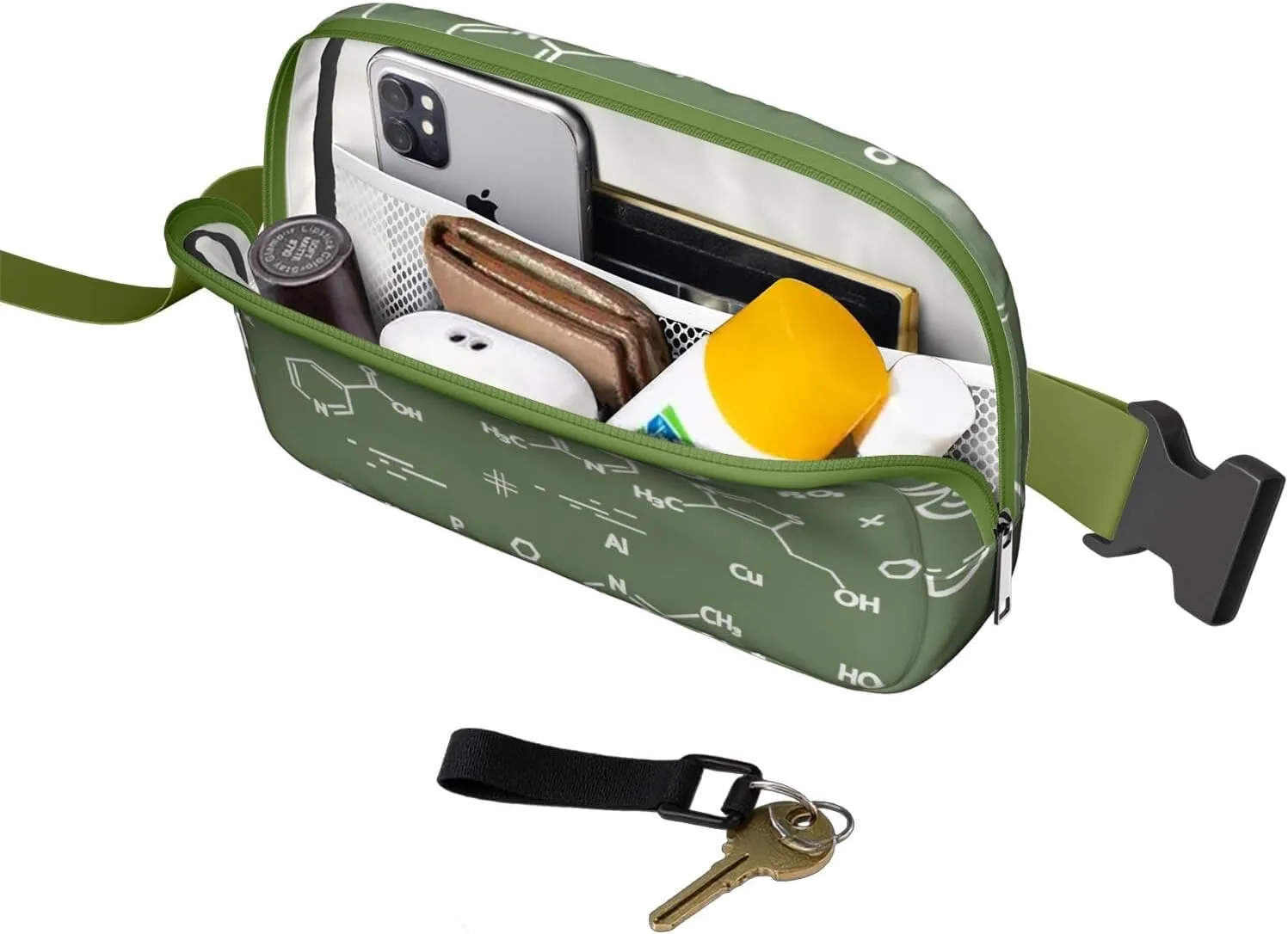 Fanny Pack for Women,Mini Waterproof Science theme Belt Bag,Fashionable Crossbody,Cute Everywhere Belt Bags Fanny Pack for Hiking,Travel.