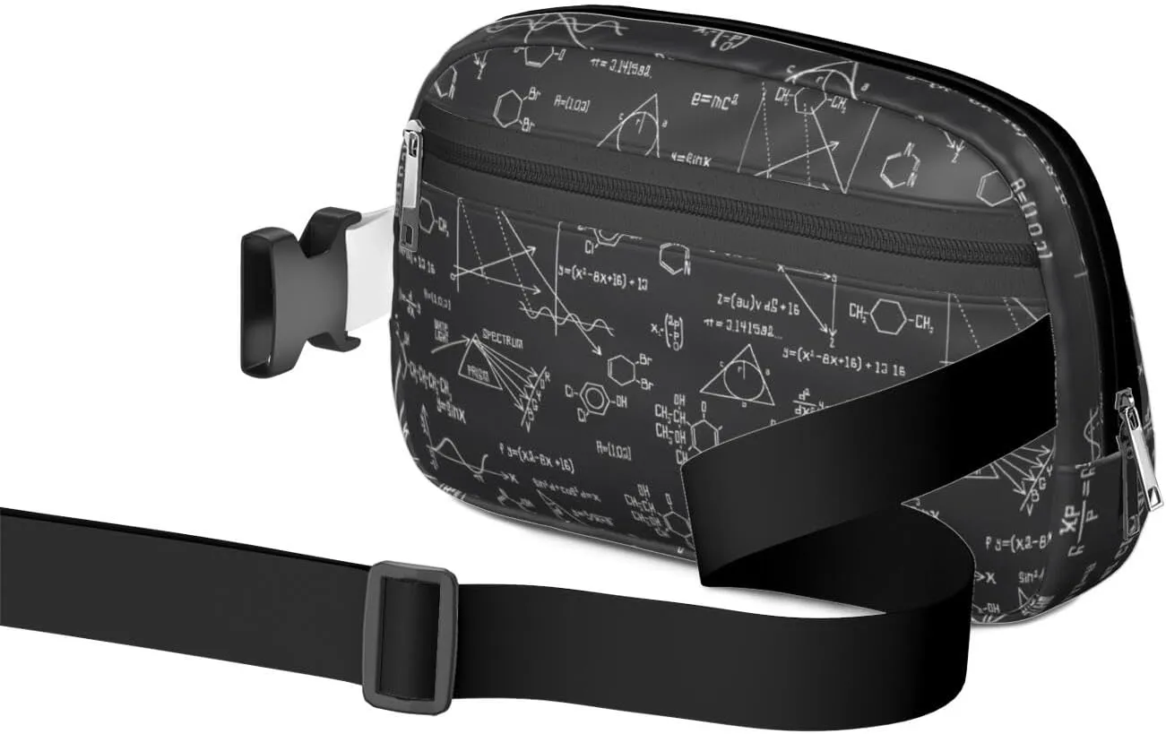 Fanny Pack for Women,Mini Waterproof Science theme Belt Bag,Fashionable Crossbody,Cute Everywhere Belt Bags Fanny Pack for Hiking,Travel.