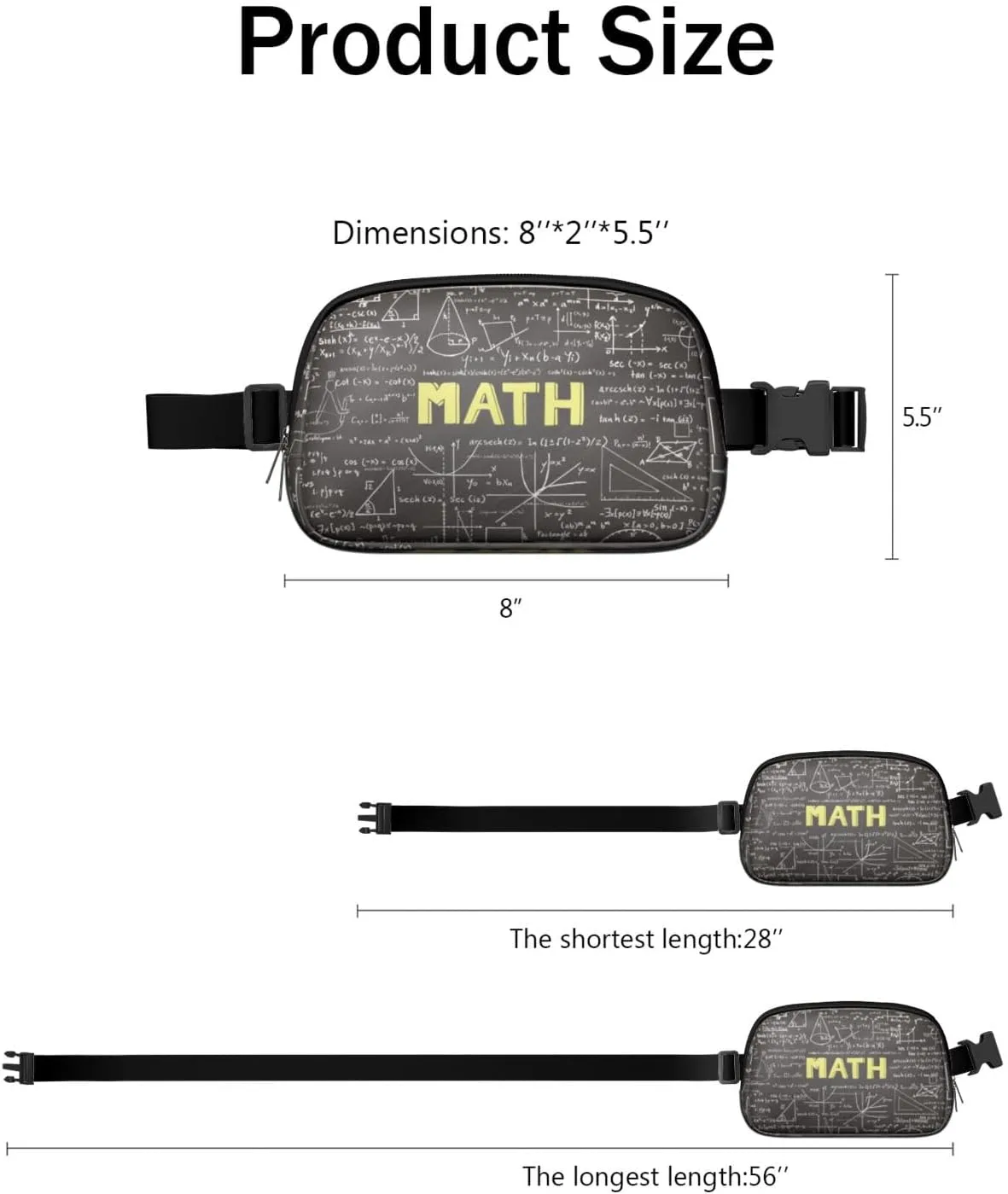 Fanny Pack for Women,Mini Waterproof Science theme Belt Bag,Fashionable Crossbody,Cute Everywhere Belt Bags Fanny Pack for Hiking,Travel.