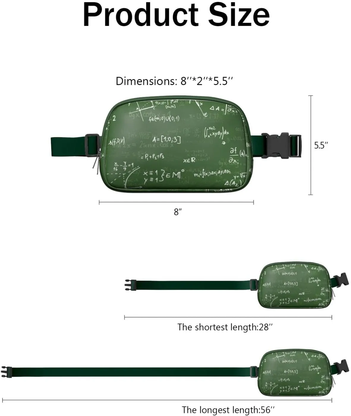 Fanny Pack for Women,Mini Waterproof Science theme Belt Bag,Fashionable Crossbody,Cute Everywhere Belt Bags Fanny Pack for Hiking,Travel.