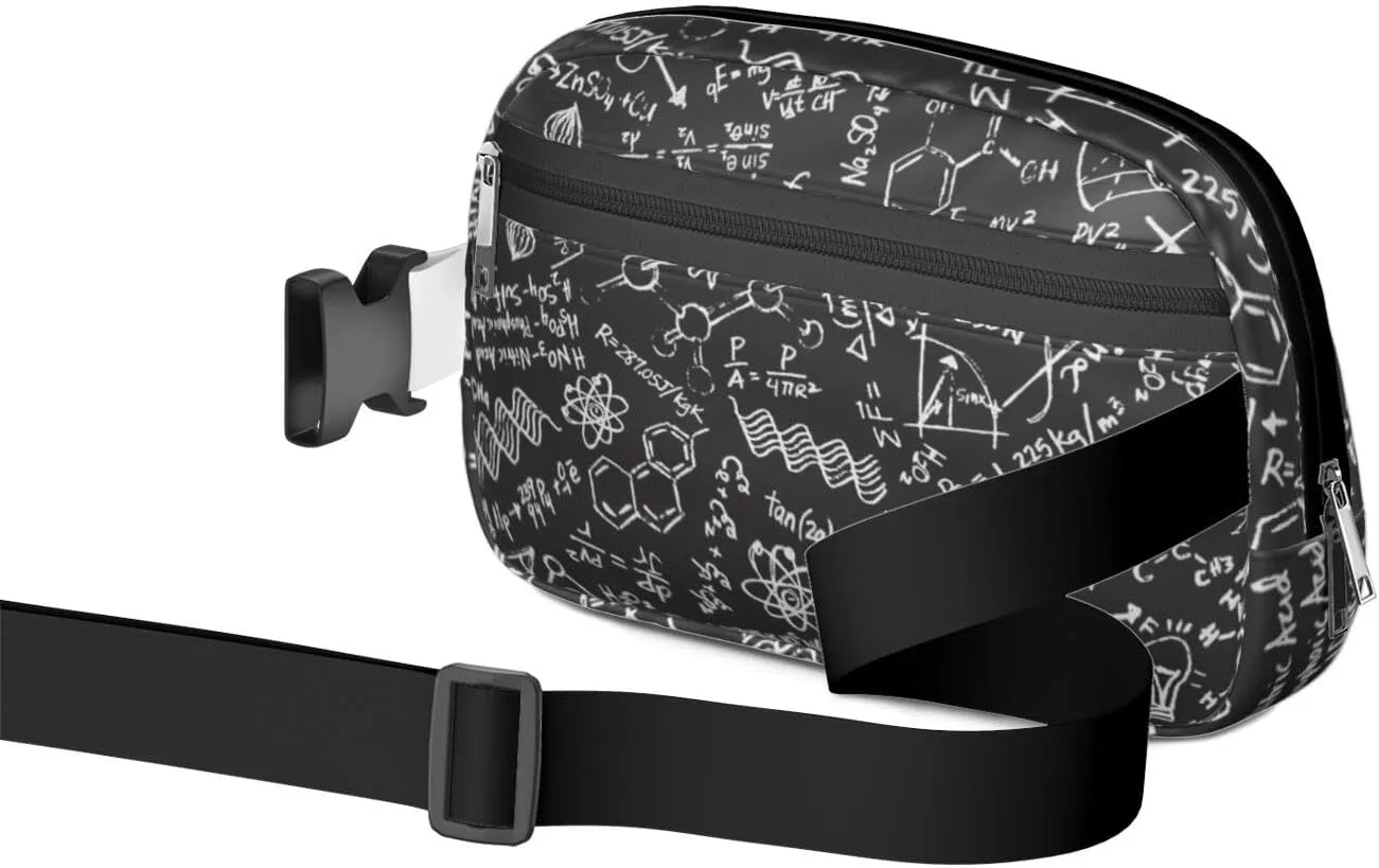 Fanny Pack for Women,Mini Waterproof Science theme Belt Bag,Fashionable Crossbody,Cute Everywhere Belt Bags Fanny Pack for Hiking,Travel.