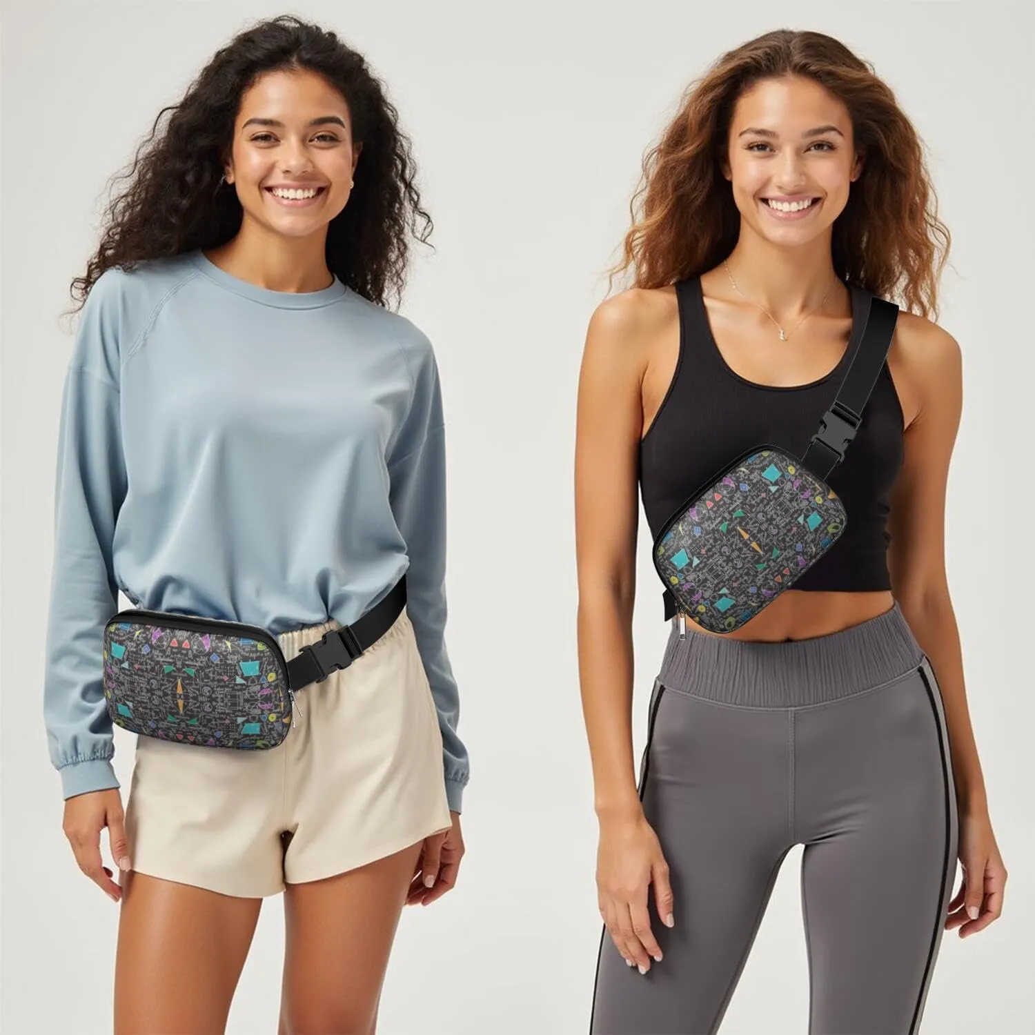 Fanny Pack for Women,Mini Waterproof Science theme Belt Bag,Fashionable Crossbody,Cute Everywhere Belt Bags Fanny Pack for Hiking,Travel.