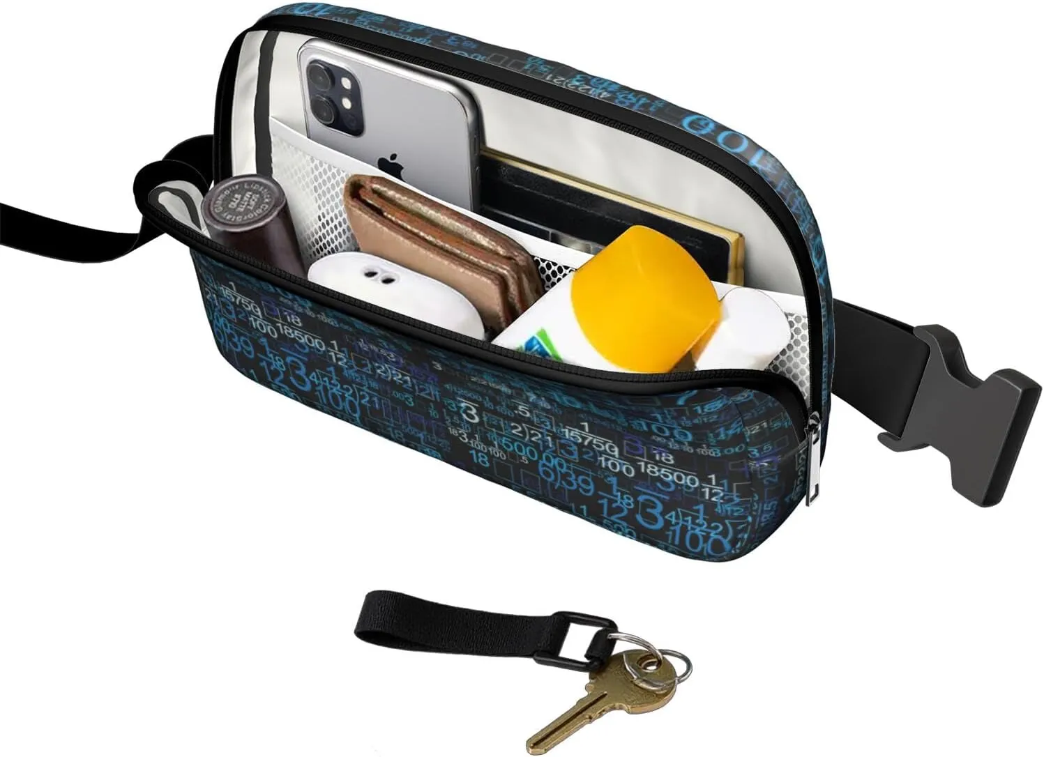 Fanny Pack for Women,Mini Waterproof Science theme Belt Bag,Fashionable Crossbody,Cute Everywhere Belt Bags Fanny Pack for Hiking,Travel.