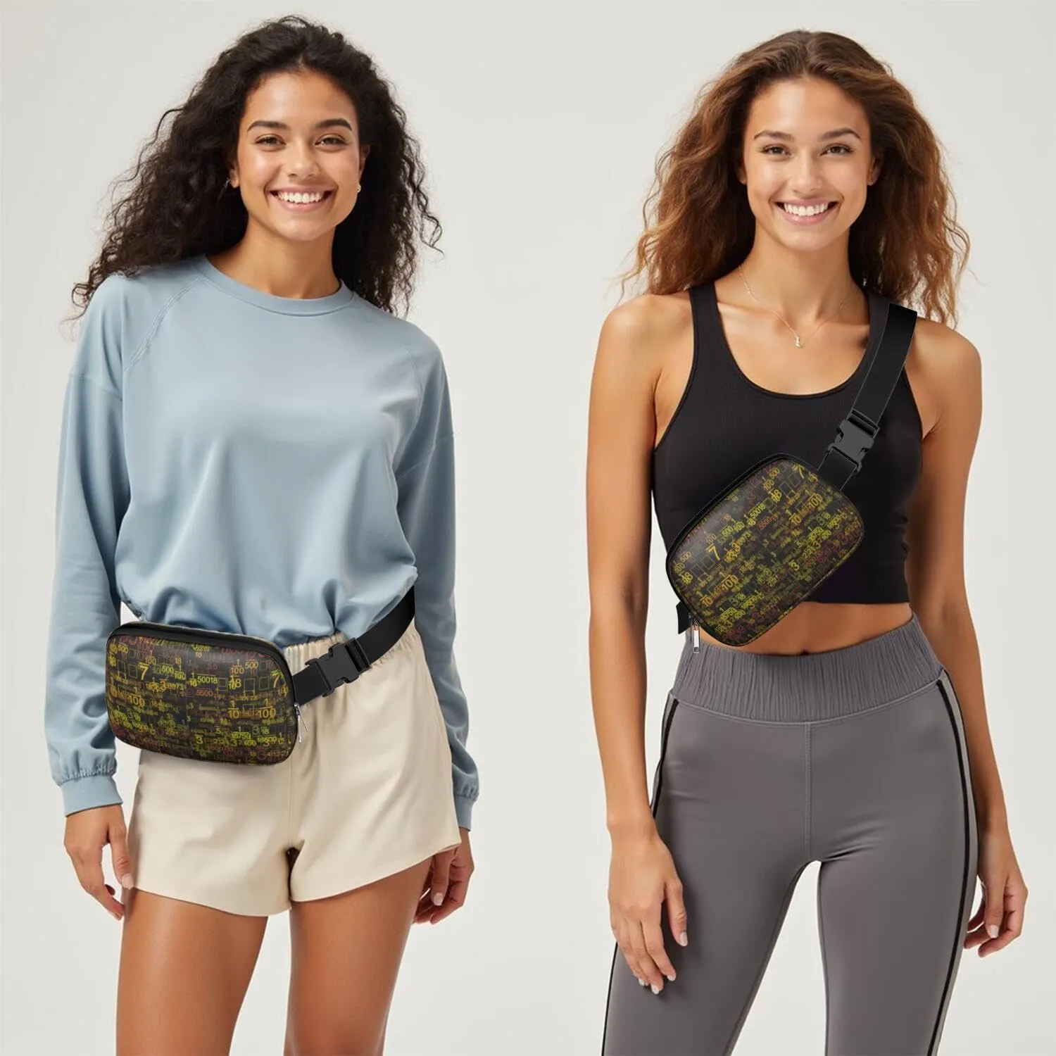 Fanny Pack for Women,Mini Waterproof Science theme Belt Bag,Fashionable Crossbody,Cute Everywhere Belt Bags Fanny Pack for Hiking,Travel.
