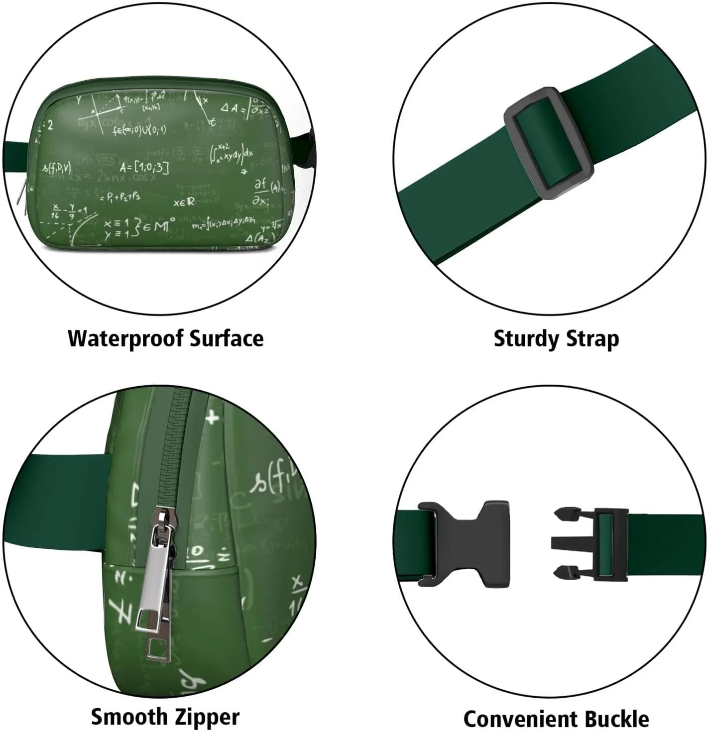 Fanny Pack for Women,Mini Waterproof Science theme Belt Bag,Fashionable Crossbody,Cute Everywhere Belt Bags Fanny Pack for Hiking,Travel.