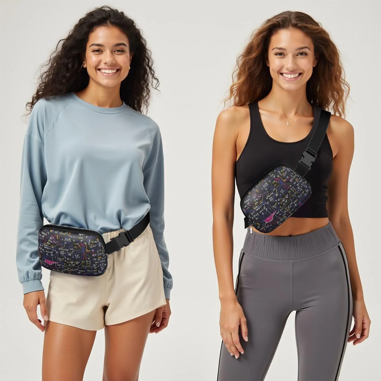 Fanny Pack for Women,Mini Waterproof Science theme Belt Bag,Fashionable Crossbody,Cute Everywhere Belt Bags Fanny Pack for Hiking,Travel.