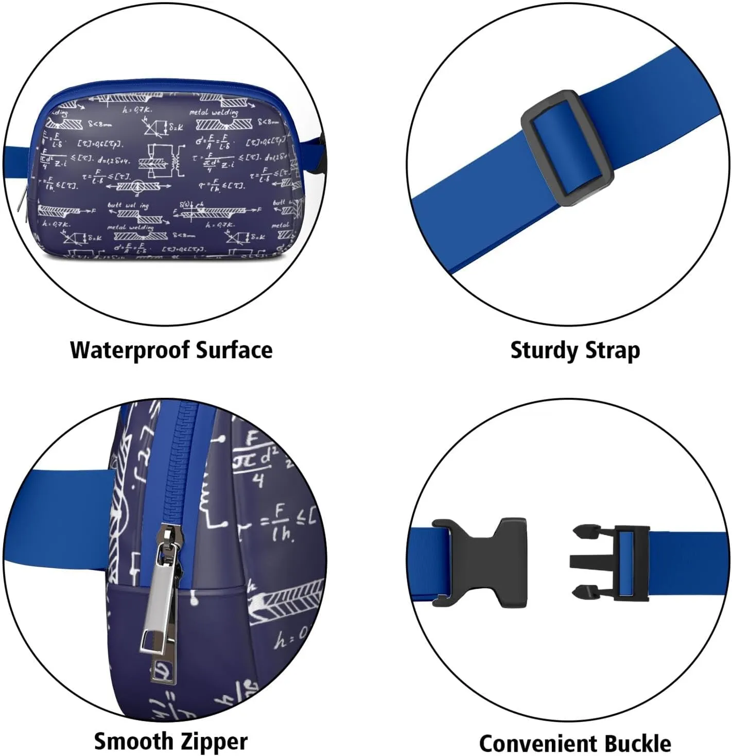 Fanny Pack for Women,Mini Waterproof Science theme Belt Bag,Fashionable Crossbody,Cute Everywhere Belt Bags Fanny Pack for Hiking,Travel.