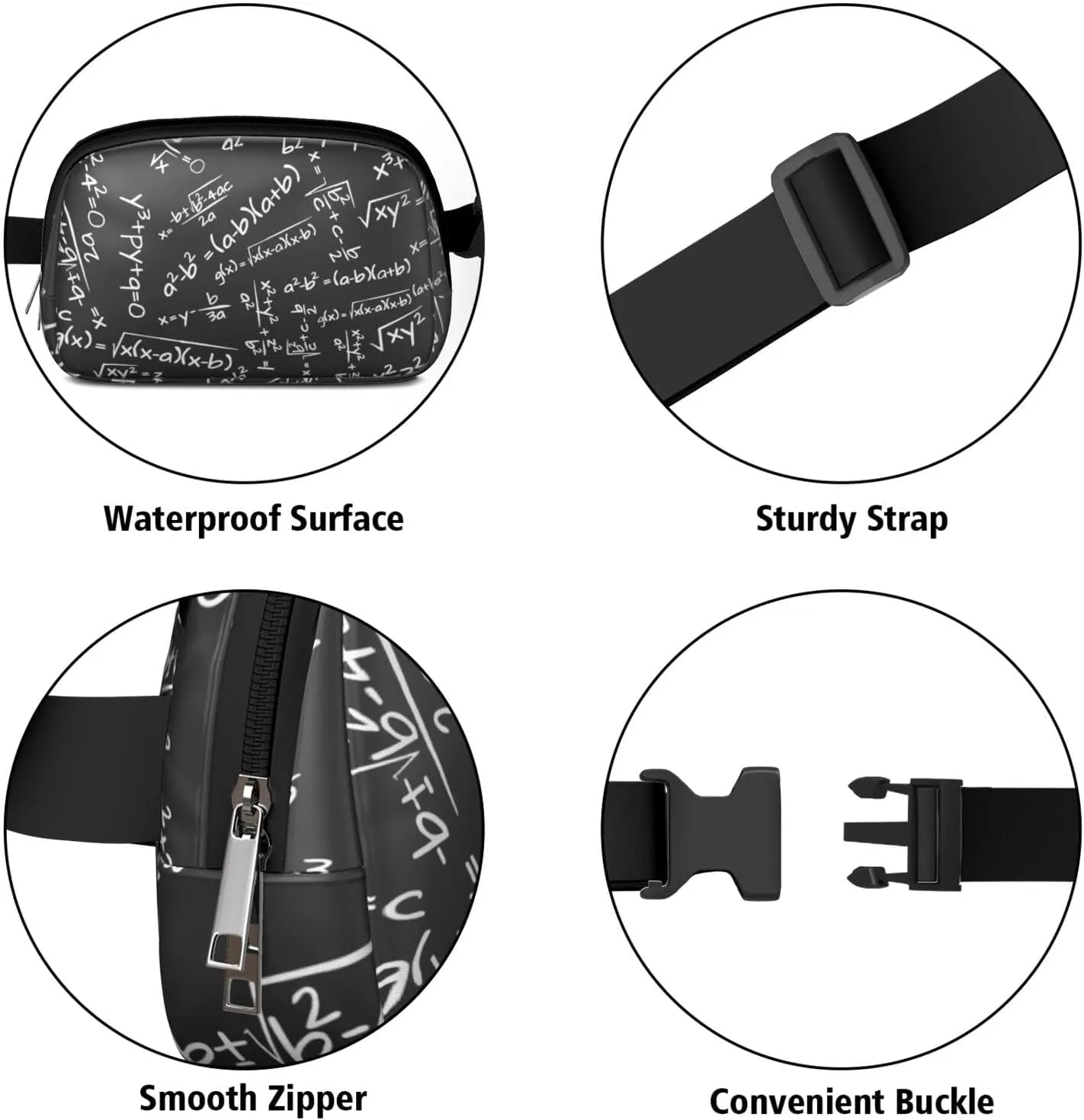 Fanny Pack for Women,Mini Waterproof Science theme Belt Bag,Fashionable Crossbody,Cute Everywhere Belt Bags Fanny Pack for Hiking,Travel.