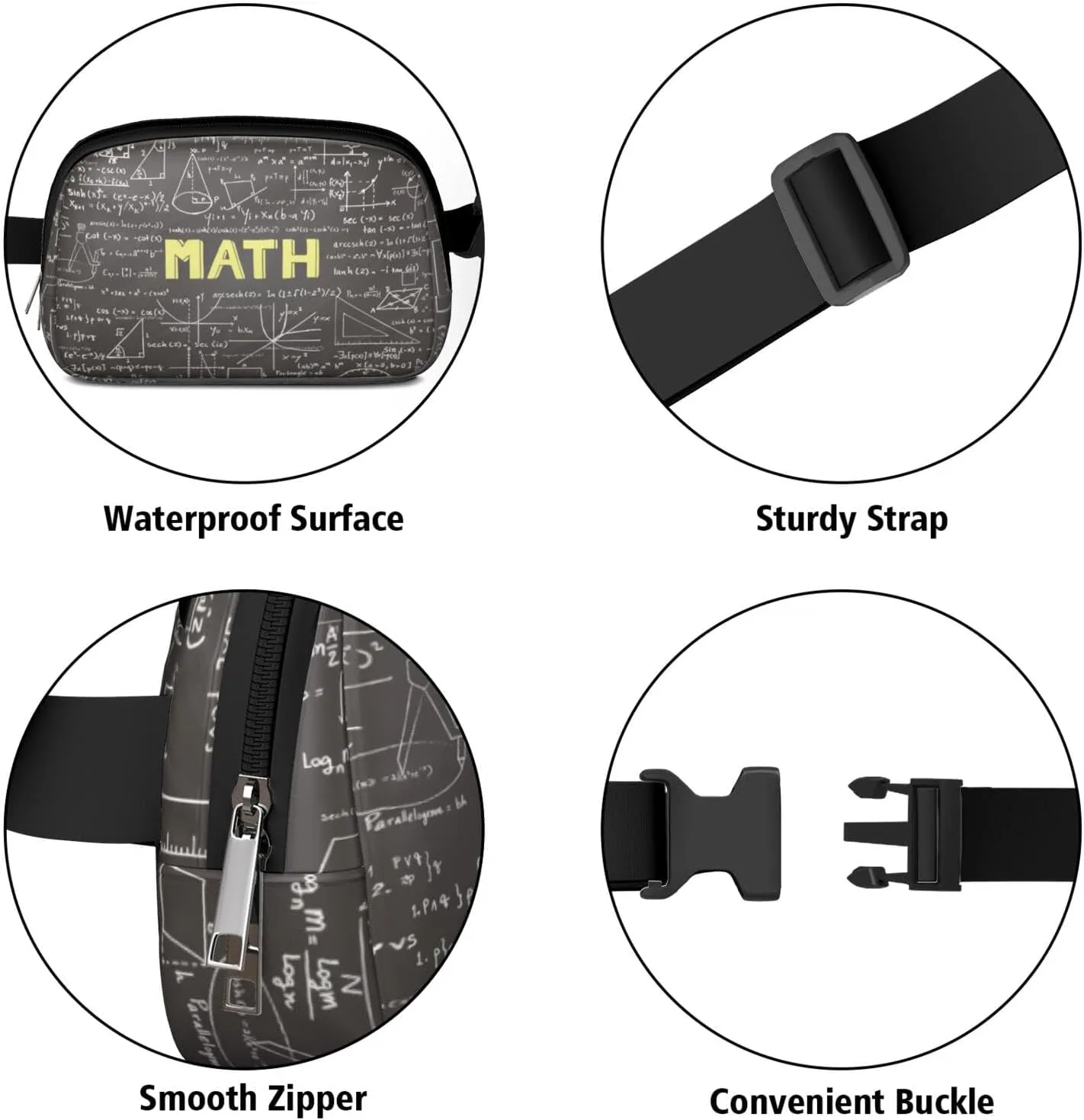 Fanny Pack for Women,Mini Waterproof Science theme Belt Bag,Fashionable Crossbody,Cute Everywhere Belt Bags Fanny Pack for Hiking,Travel.