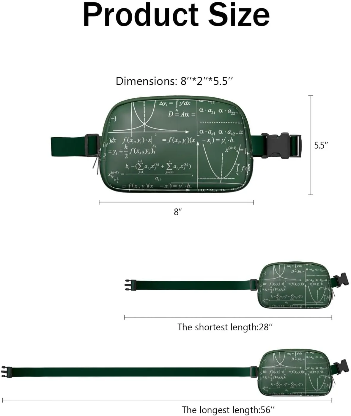 Fanny Pack for Women,Mini Waterproof Science theme Belt Bag,Fashionable Crossbody,Cute Everywhere Belt Bags Fanny Pack for Hiking,Travel.