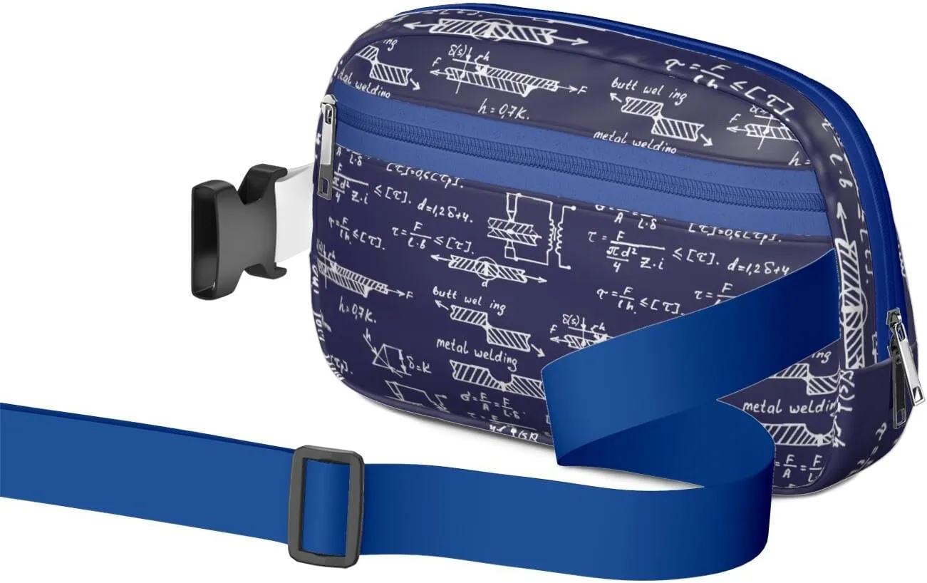 Fanny Pack for Women,Mini Waterproof Science theme Belt Bag,Fashionable Crossbody,Cute Everywhere Belt Bags Fanny Pack for Hiking,Travel.