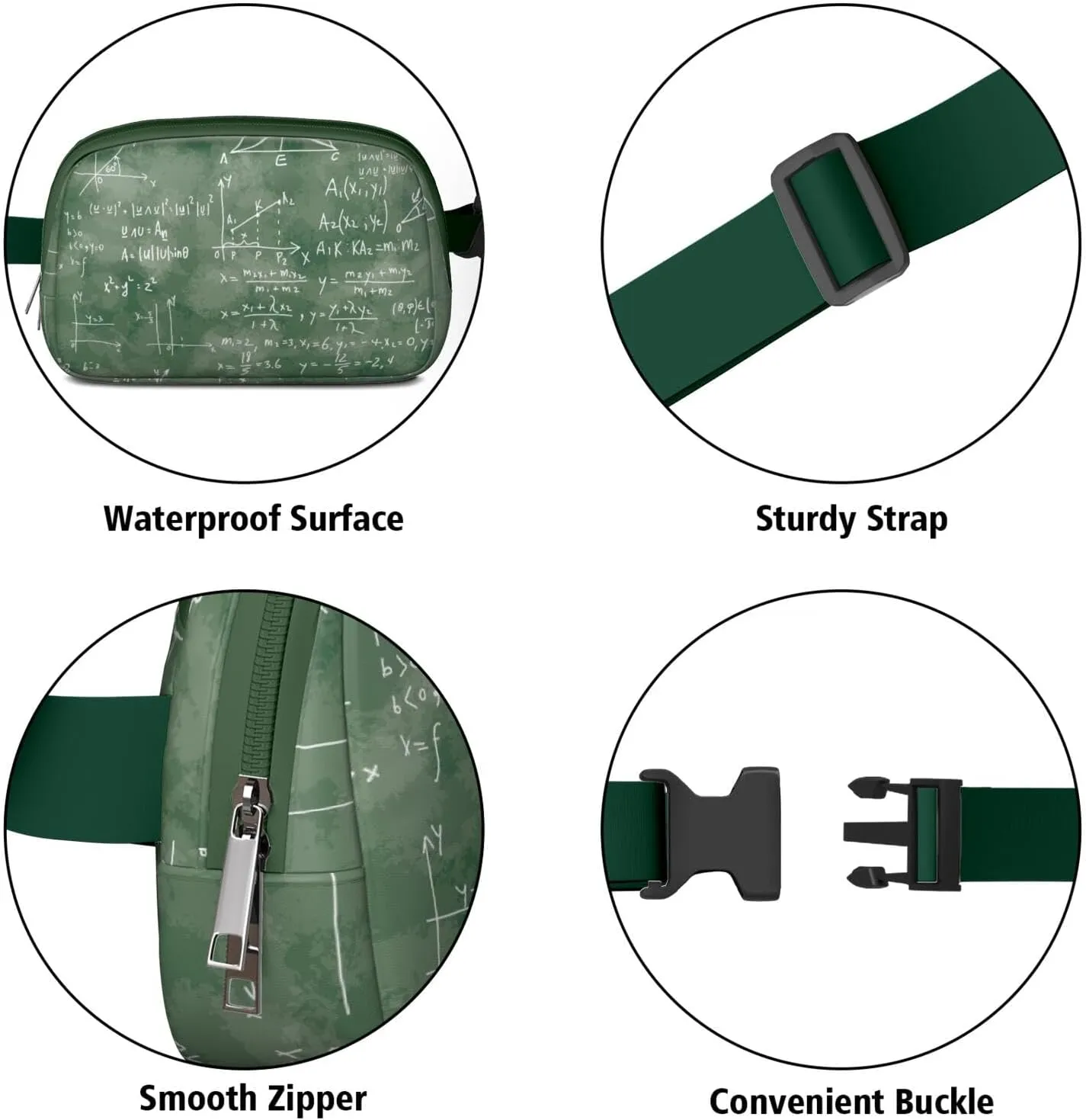 Fanny Pack for Women,Mini Waterproof Science theme Belt Bag,Fashionable Crossbody,Cute Everywhere Belt Bags Fanny Pack for Hiking,Travel.