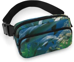 Fanny Packs Aquatic Biologicals Printed Crossbody Bags for Women with Adjustable Strap for Daily Living