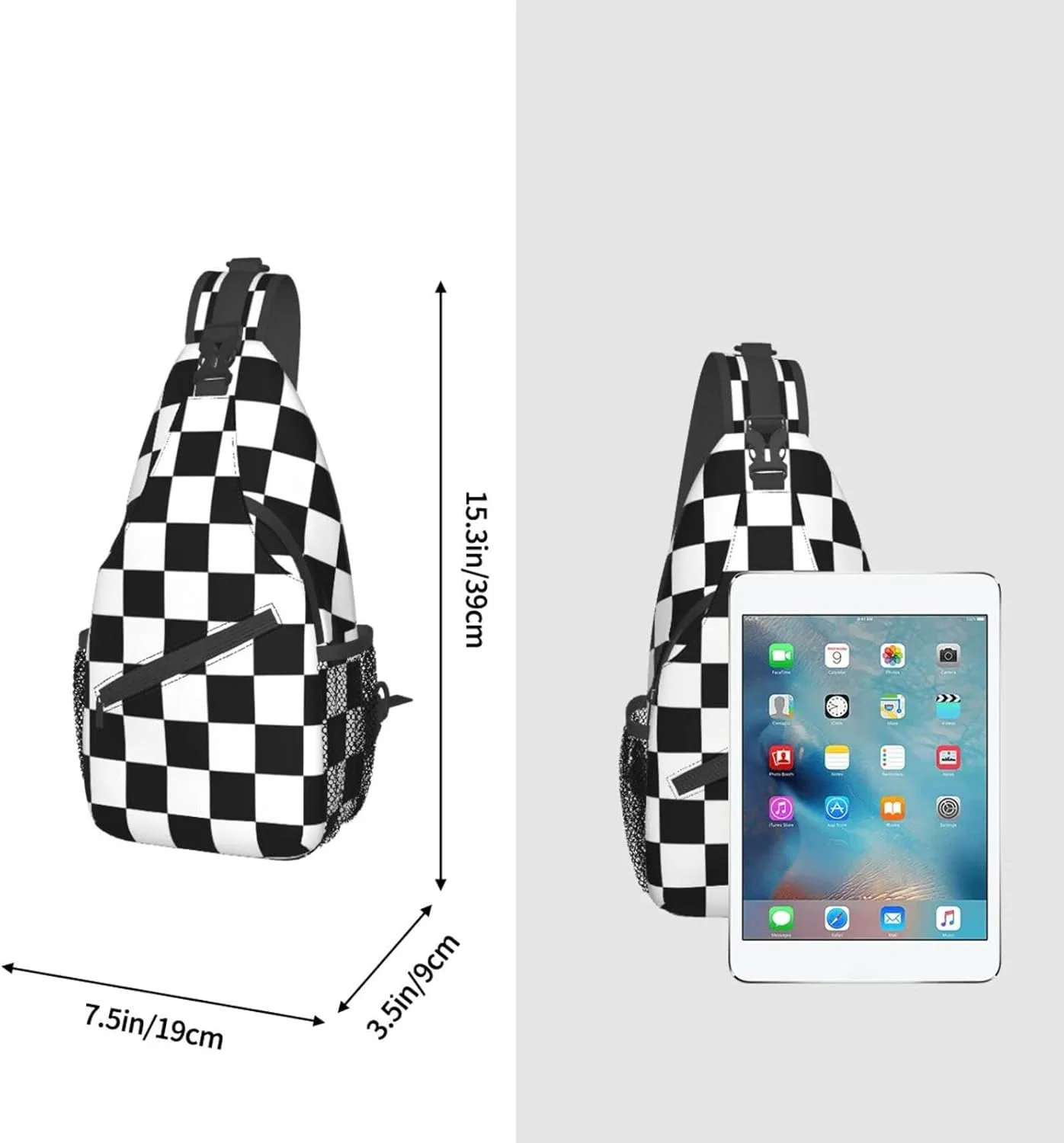 Fashion Chest Sling Bag Crossbody Shoulder Backpack Adjustable Lightweight Travel Hiking Casual Daypack Unisex